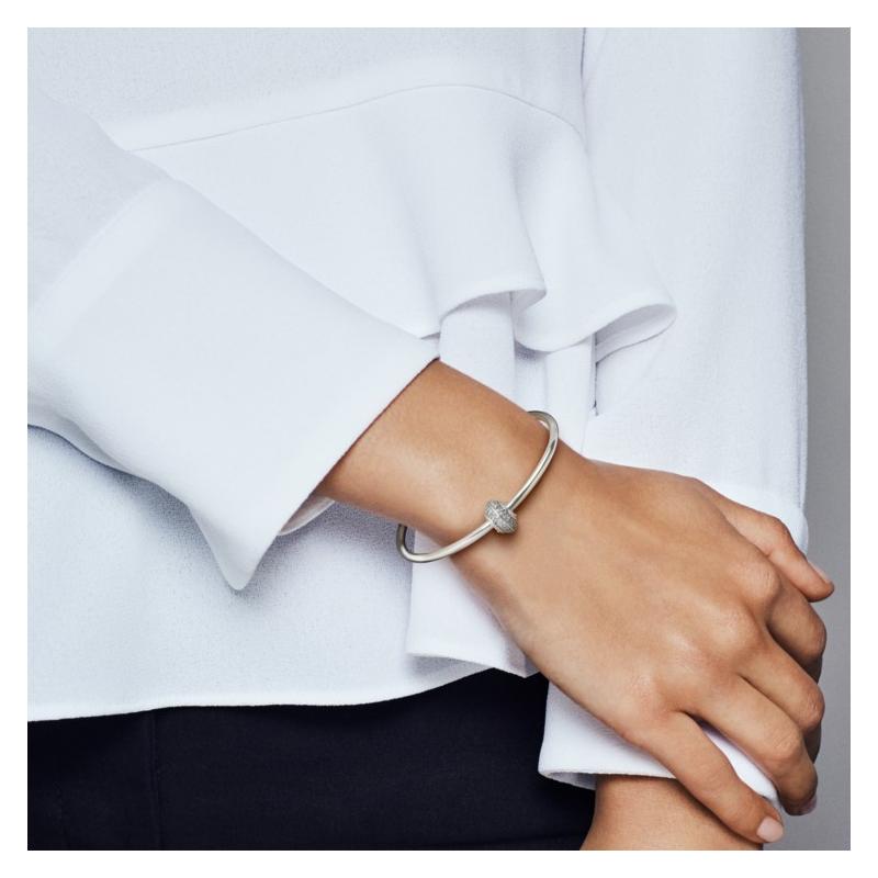 Pandora Серебряный Шарм-Подвеска Pavé с Блестками Серебряный 798066CZ