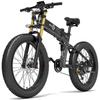Bezior X-PLUS Electric Bike 26" Fat Tire Electric Mountain Folding Bike 1500W 48V 17.5Ah