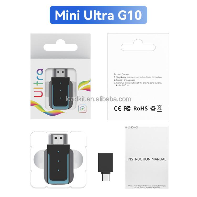 Mini Ultra Wireless CarPlay Adapter LED Indicator Auto Pairing Apple Car With Wired Car Play Android Auto for Carlinkit Supplier
