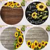 Chic You Are My Sunshine Sunflower Round Rug Living Room Bedroom Modern Floral Rug Floor Mat Chair Home