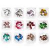 Funny Nail Polygonal Stone 12-piece Set, Oval 6 X 8 Mm, 1 Set