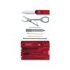 VICTORINOX Swiss Card Classic Red Transparent Outdoor Camping Outdoor Multi Tool Multi Tool Emergency Disaster Prevention Multi Convenient Compact
