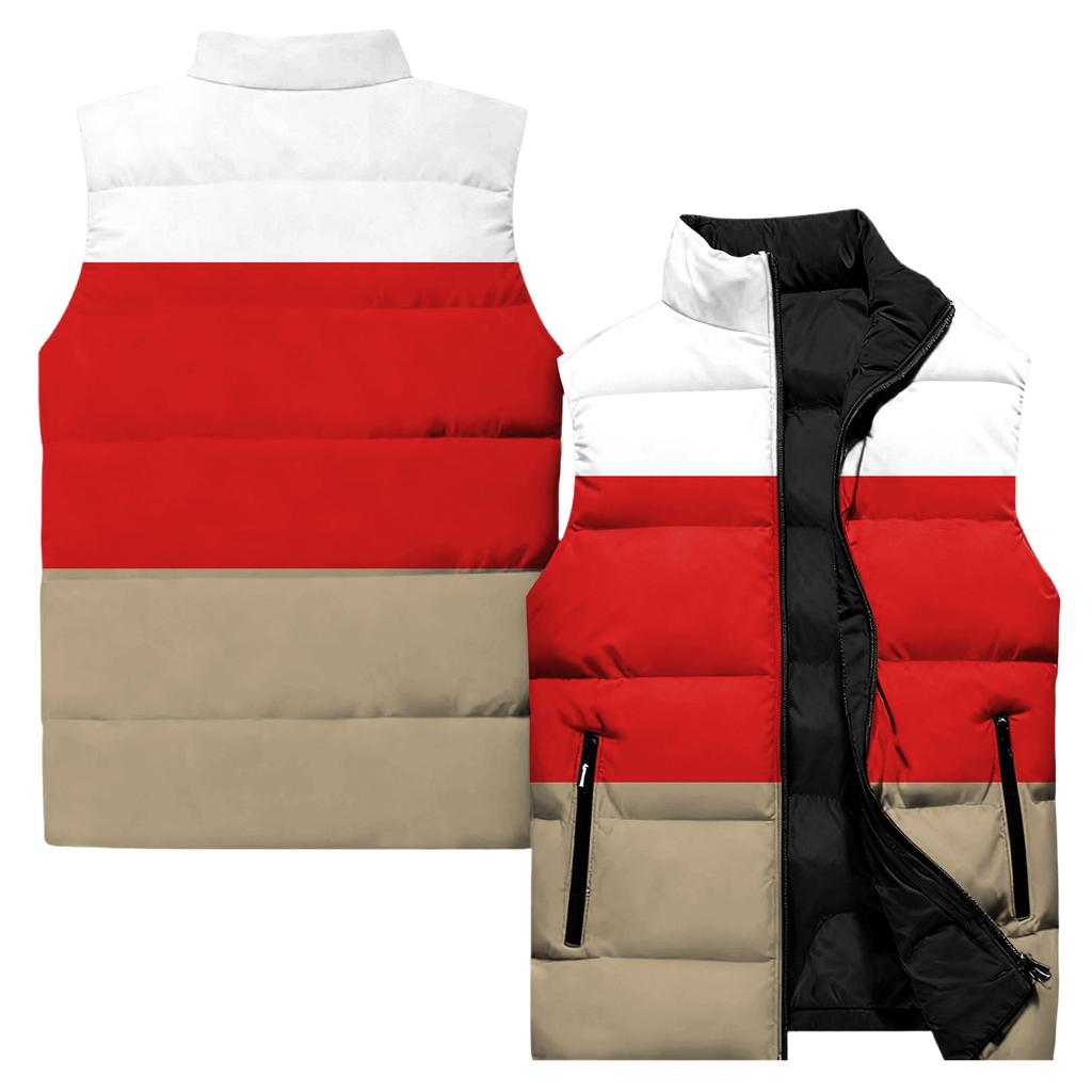 Ladies' Casual And Fashionable Sleeveless Vest Conventional Pattern Cotton Jacket