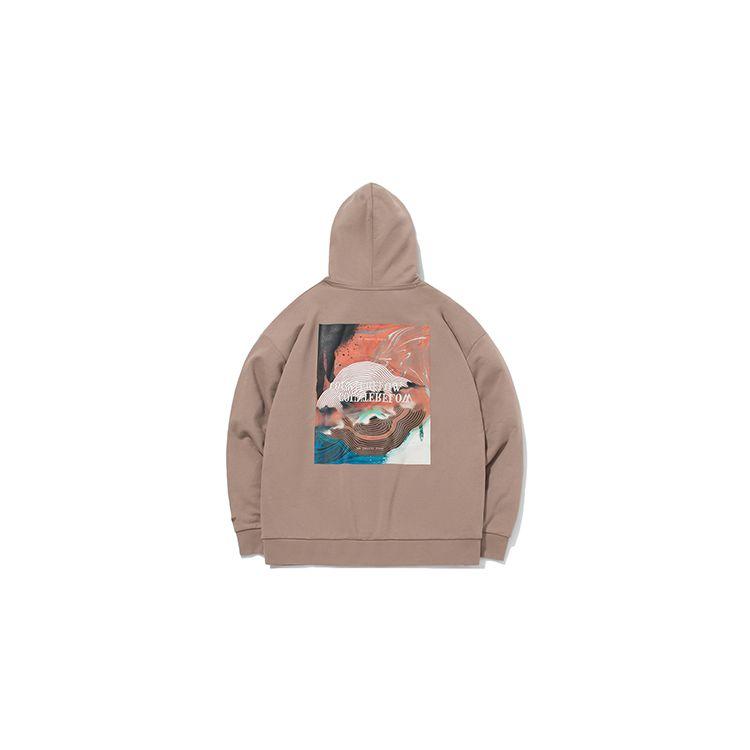 Li-Ning CF Trace Series Повседневный спортивный пуловер с капюшоном Мужская толстовка с капюшоном Коричневый AWDQB67-4