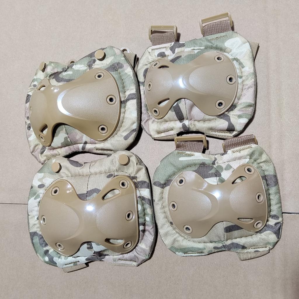 Тактический боевой набор защитных наколенников и налокотников для игры на открытом воздухе CS Paintball Велосипедная безопасность Скейтбординговое снаряжение Роликовые коньки