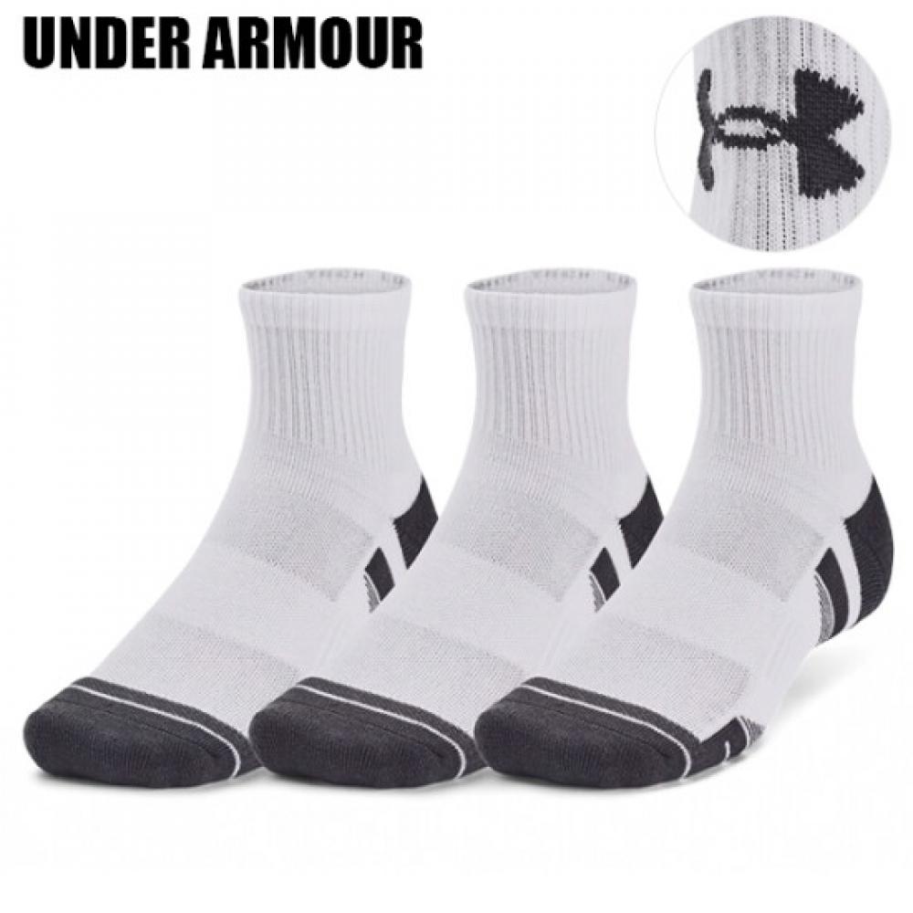 Under Armour Performance Tech Quarter Socks White Jet Gray 1379510 100 3 Pairs