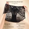 Maniform Women's Sexy Lace Antibacterial Seamless Mid-Low Waist Briefs