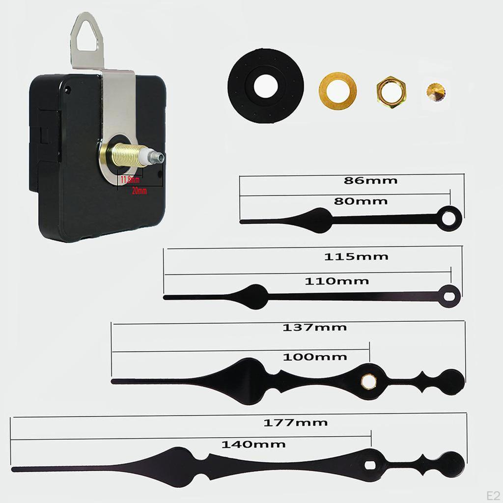DIY Wall Clock Movement Mechanism Repair Replacement 20mm Shaft, Battery Powered
