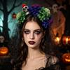 Floral Halloween Skull Hair Hoop Artificial Flower Festive Costume Headwear  Cosplay Events