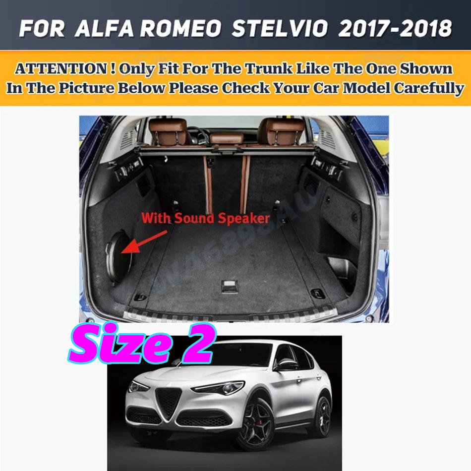 Индивидуальный высококачественный коврик в багажник автомобиля для Alfa Romeo Stelvio 2017 2018 2019 2020 2025 Аксессуары для интерьера Ковер Роскошный кожаный коврик