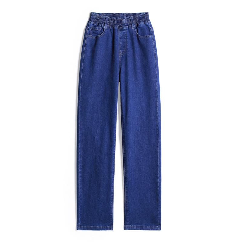 Джинсы с эластичной талией Женские брюки Весенние свободные брюки Эластичные узкие брюки