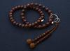 Kyoto Butsudan Hayashi Buddhist Prayer Beads, Jodo Sect, Unpolished Rosewood with Agate (4-Piece Set) (Men's), Formal, Authentic Style [Prayer Beads
