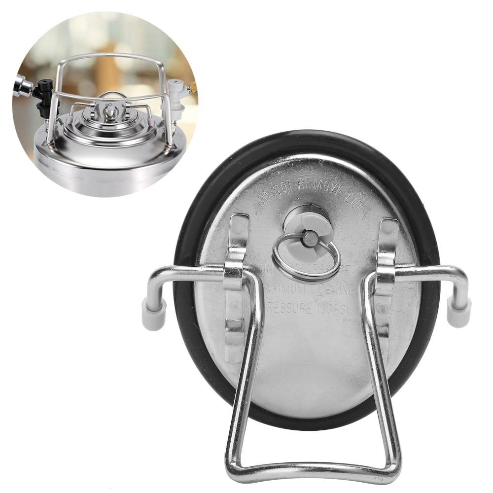 With O-Ring Carbonation Keg Lid Pressure Relief Valve Soda Beer Keg Lid Soda Keg
