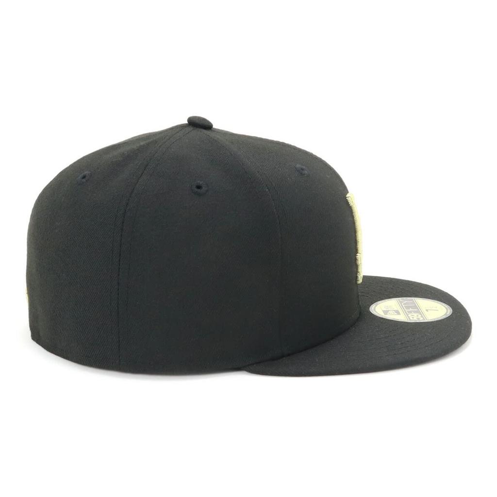 NEW ERA Flat Visor Cap MLB Dodgers LA black Gold 59Fifty LOSDOD BLK MGLD 25J