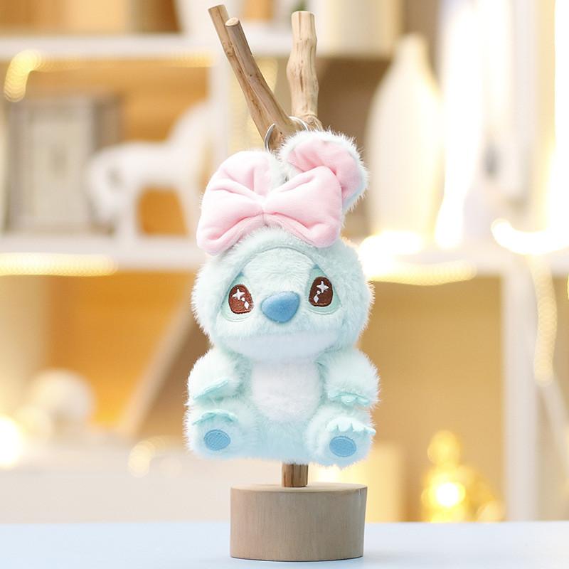 Плюшевая игрушка Стич из мультфильма с украшением в виде банта и вышивкой для детей и в подарок