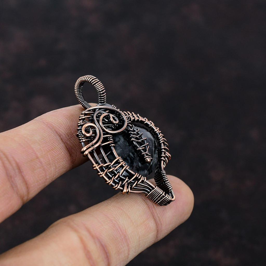 Picasso Jasper Pendant Copper Wire Wrapped Pendant Handmade Wire Wrap Jewelry Gemstone Pendant Copper Jewelry Amazing Pendant Gift For Women