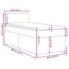 VidaXL Bed Slat Base with Mattress Taupe 90x200 Cm Fabric 3286560