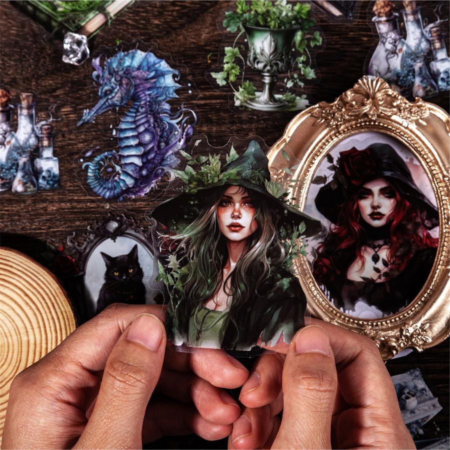 20 шт./упак. Набор наклеек Gothic Vampire Series Vintage Collage Scrapbooking Label Diy Diy Diy Journal Planner