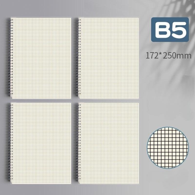 80 листов/ 160 страниц Тетрадь в квадратную линию A4 A5 B5 на спирали, бумажный журнал-дневник для эскизов для школы, тетрадь, канцелярские товары