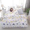 European Polyester Bed Linens 1.5m 1.8m Single Double Duvet Cover Pillowcase Queen Size Flat Sheet Home Textile Bedding Set