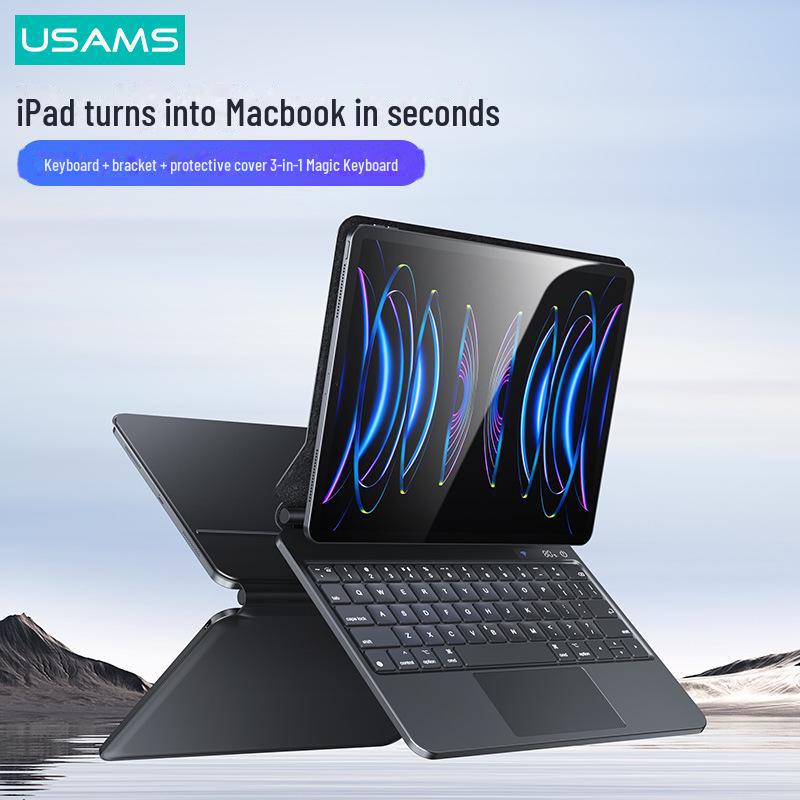 Клавиатура и защитная обложка USAMS для iPad Pro 11" и Air 4/5 10.9" с цифровым дисплеем