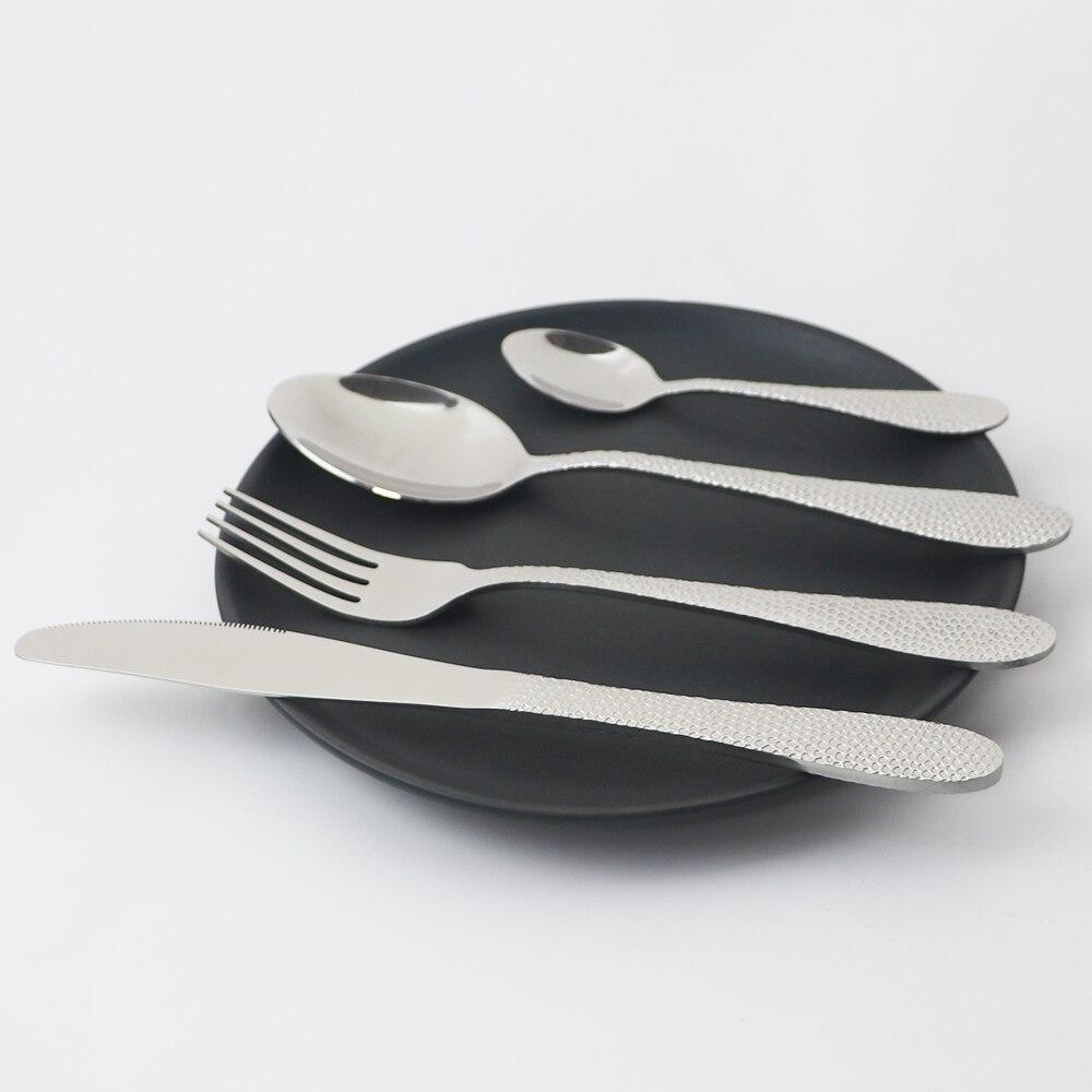 6People Gold Cutlery Set Knife Fork Tea Spoon Tableware High Quality Stainless Steel Dinnerware Home Kitchen Flatware Silverware