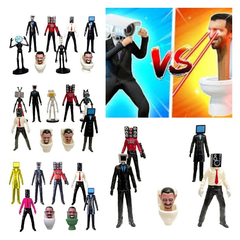 Высококачественный ПВХ 2,5-4,5 дюйма Туалетный Человек против Человека-Наблюдателя Фигурка Модель Украшение