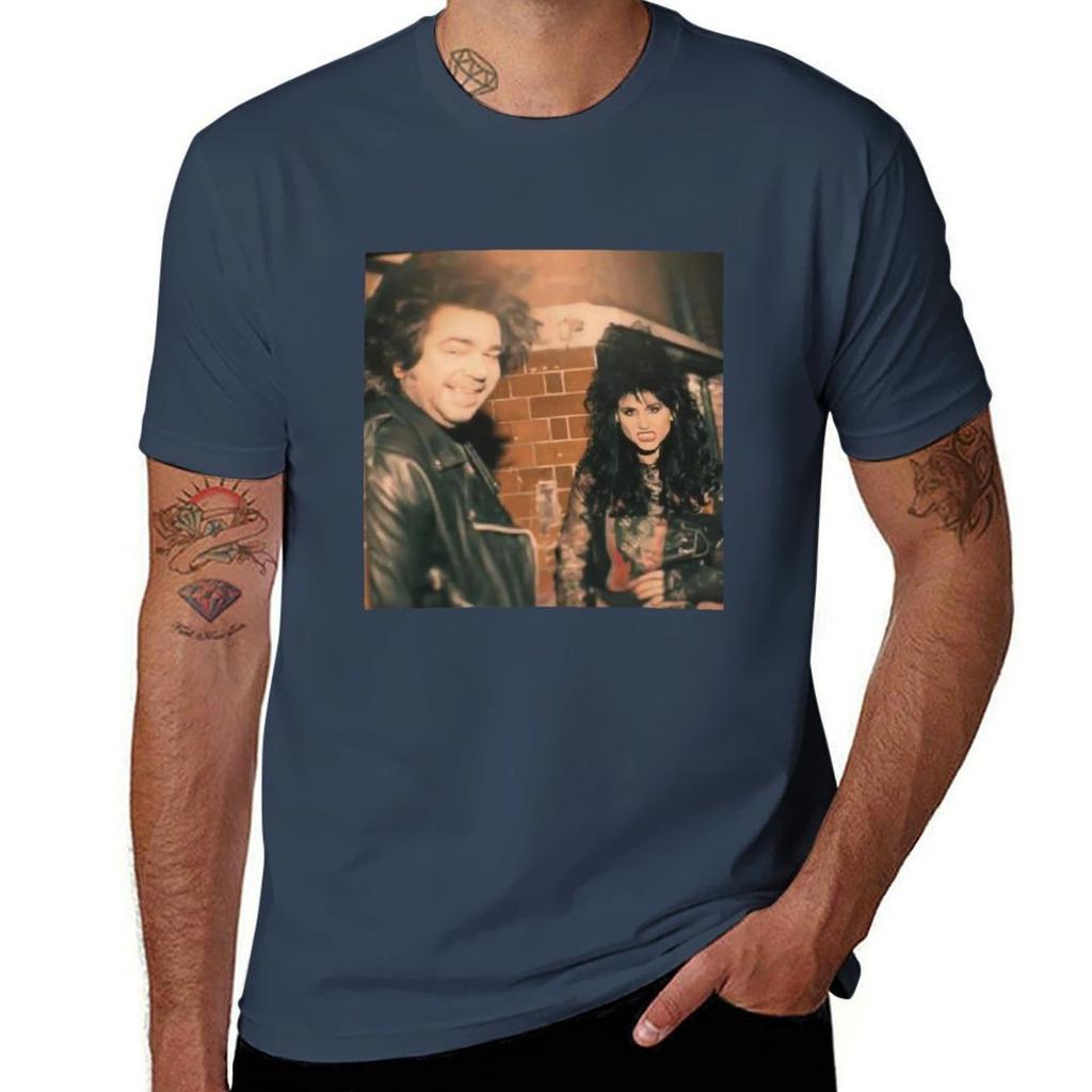 Laszlo And Nadja In The 80s Classic Tshirt Fashion Print Casual Short Sleeve