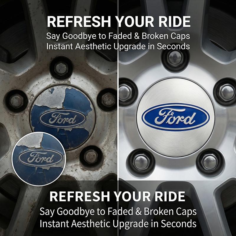 SWNR6 4Pcs 54mm Premium Logo Wheel Covers Wheel Center Hub Caps Badge for Ford Mustang Spoiler Shelby GT 350 500 Cobra E Focus 2 3 MK3