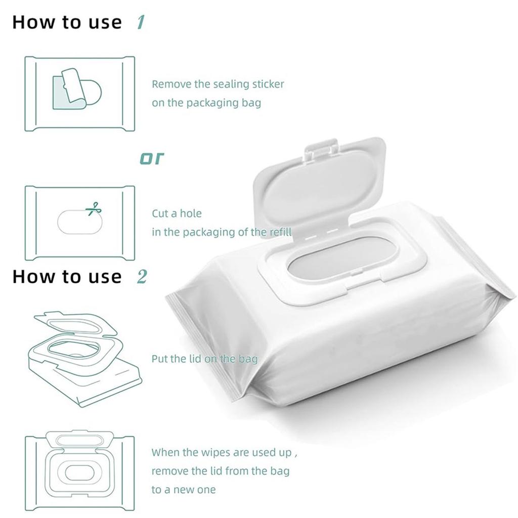 5Pcs/pack Child Wet Paper Tissues Lid Cover Dustproof Protective Cap Tissue Box Protector Easy Solution for Wet Wipes