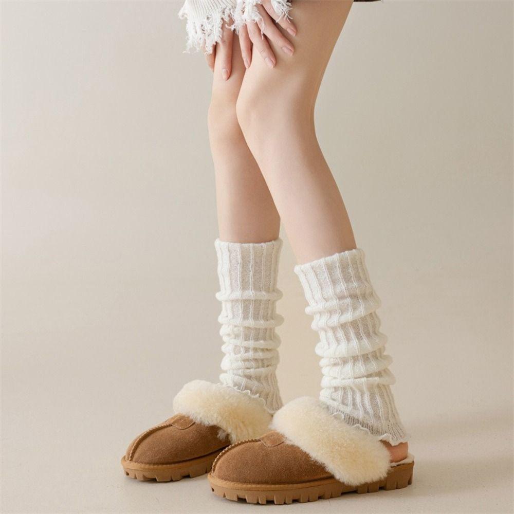Knitting Lolitas Knitted Socks Cute Sweet Long Stockings Fashion Leg Warmers Autumn Winter