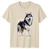 Siberian Husky Dogs Animals Mens T-Shirt Womens Tee Graphic Unisex Pet Top