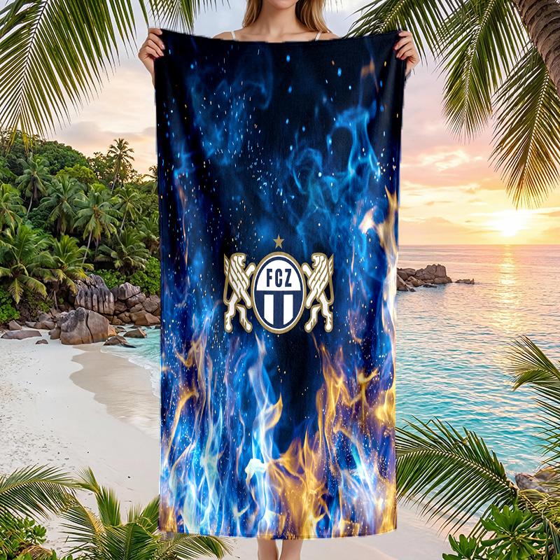 FC Zürich print Quick Dry Beach Towel Microfiber Absorbent Portable Travel Swimming Towel