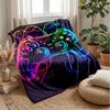 Neon Game Controller Art Theme blanket Lightweight Warm Flannel Blanket Decorative Throw Blanket for Home Decoration