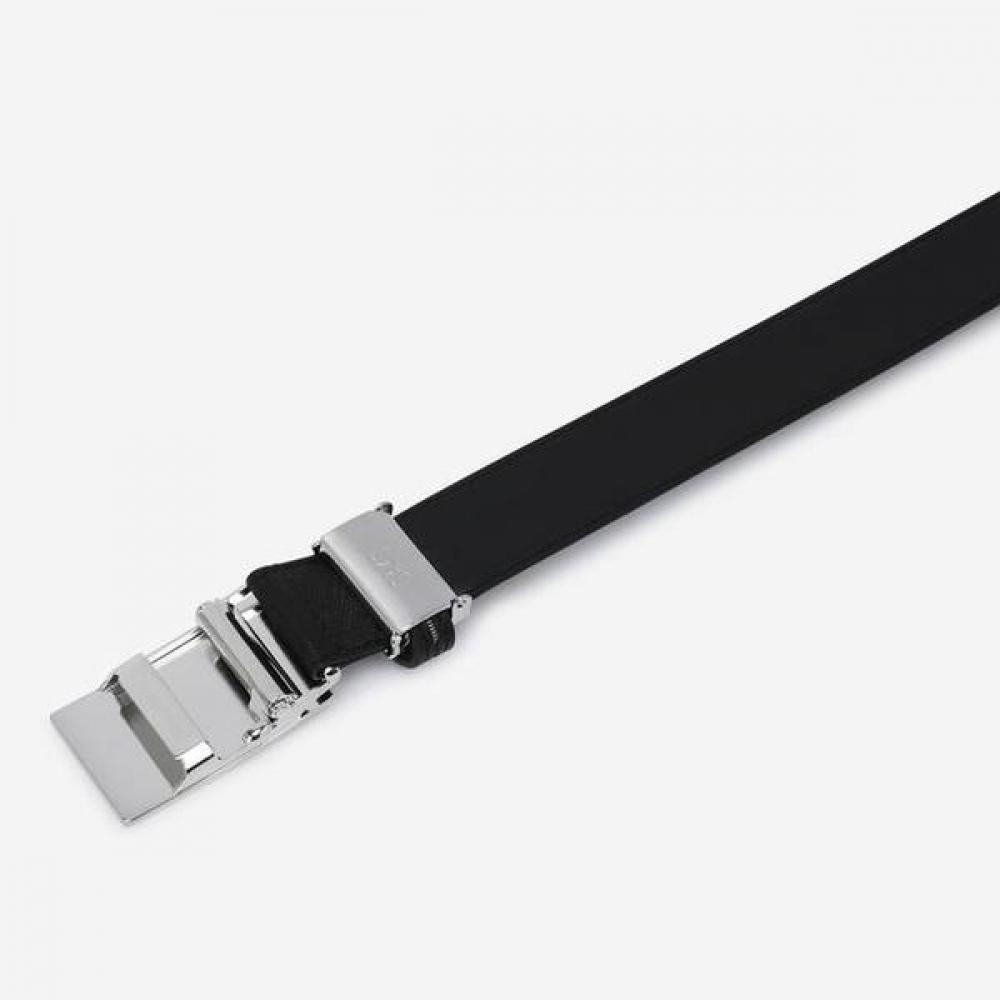 Daks Черная квадратная клетчатая пряжка Кожаный автоматический ремень Dbbe2e990