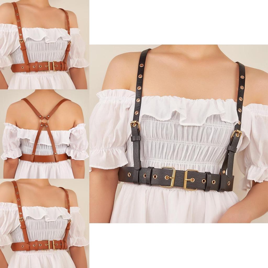 Trendy Punk Womens Strap Style Belt In Faux Leather With Metal Pin Buckle For Street Style Dress And Outfits