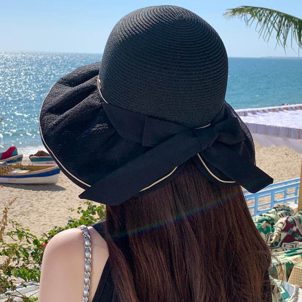 New big eaves sun protection hat women's summer UV protection sun hat outdoor versatile face small bucket hat