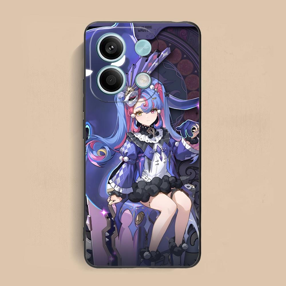 Wuthering Waves Roccia Phone Case for Xiaomi Redmi Note 14 13 12 11 S Pro Plus 4G 5G Colorful Printing Cover Pretty Luxury Cover