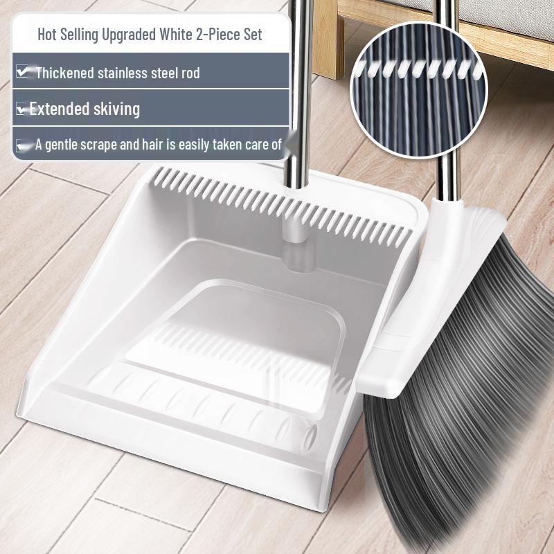 Высококачественный складной набор из метлы и совка - Эффективный инструмент для подметания, устойчивый к налипанию волос