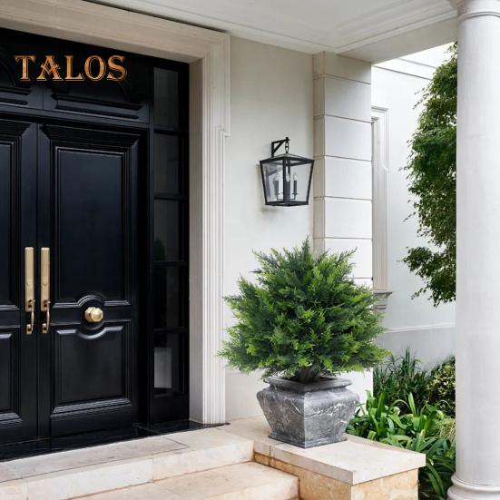 Искусственное самшитовое топиарное шарообразное дерево с опорой в землю, устойчивое к ультрафиолетовому излучению, устойчивое к погодным условиям, искусственные зеленые кустарники для сада, крыльца, патио, искусственные растения из самшита