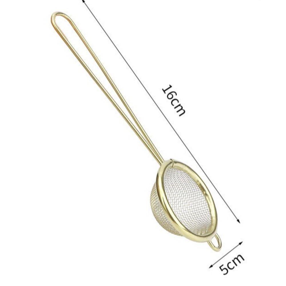 Stainless Steel Fat Skimmer Spoon Easy to Clean Cocktail Sieve Portable Tea Strainer  for Kitchen