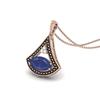 Blue Sapphire Marquise Necklace- 925 Sterling Silver