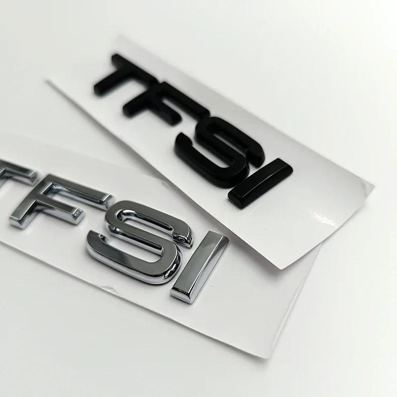 3d ABS Black TFSI Logo TDI Letters Car Trunk Emblem Badge For S A3 A4 A5 A6 A7 A8 Q2 Q3 Q5 Q7 Q8 TFSI TDI Sticker Accessories