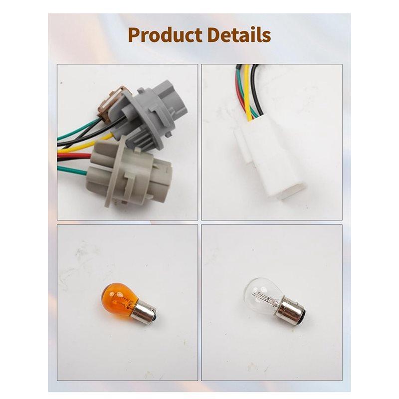 NEW-2X Tail Light Bulb Socket And Wiring Harness With 2 Light Bulbs For Kia Optima Rear Taillight Assembly 92480-D5000QQK
