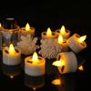 Outdoor Solar Tea Light Led Candles Flameless Waterproof Solar Tea Lights Rechargeable Candles for Party Garden Home Decor Light