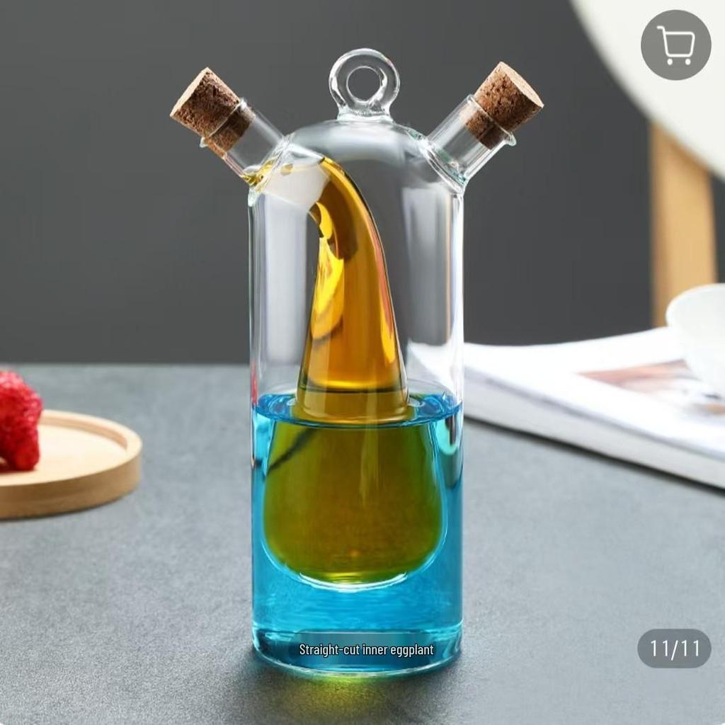Герметичная неровная стеклянная бутылочка-диспенсер для масла и уксуса из боросиликатного стекла