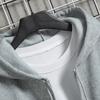 Men Hooded Jacket Zip-up Loose Sweatshirt Jacket Solid Color Casual Spring Autumn Hoodie for Sports School Street Daily Wear