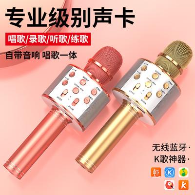 «WS-858 беспроводной Bluetooth-микрофон для караоке для детей – интегрированный звук и пение»