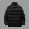 Men's Casual Solid-color Stand-up Collar Cotton-padded Jacket, Men's Thick And Warm Long-sleeved Coat With Added Cotton