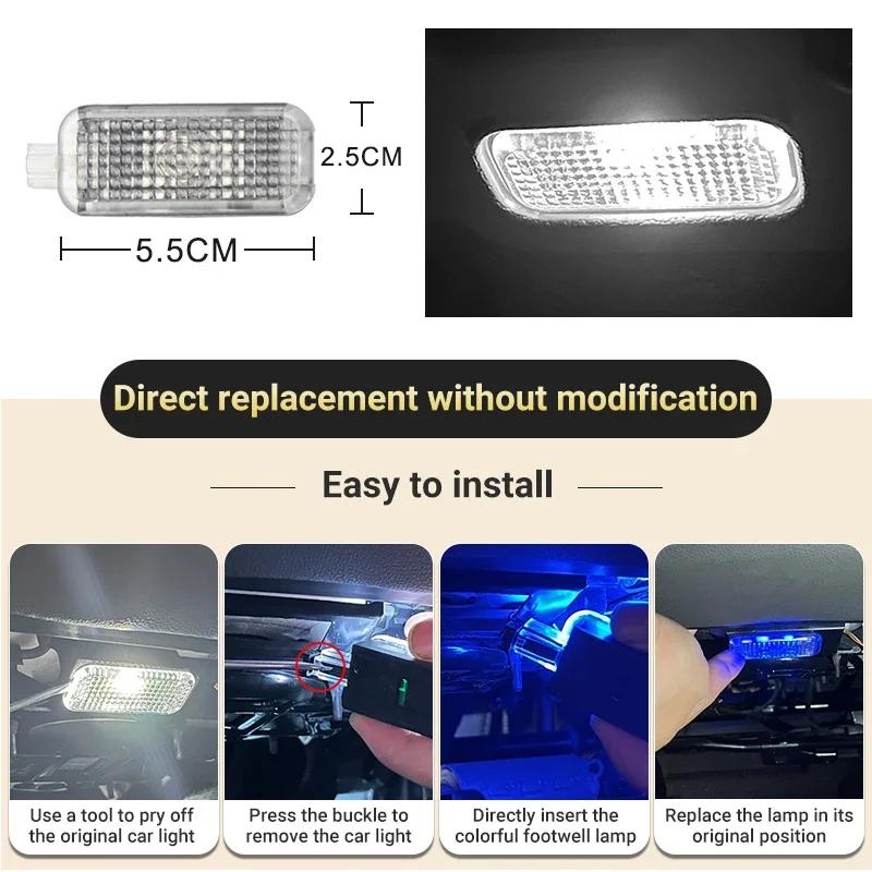 For Volkswagen VW Arteon 3H 2017 2018 2019 2020 2025 2025 2pcs Car Ambient Footwell Light Touch LED Atmosphere Lamps Accessories